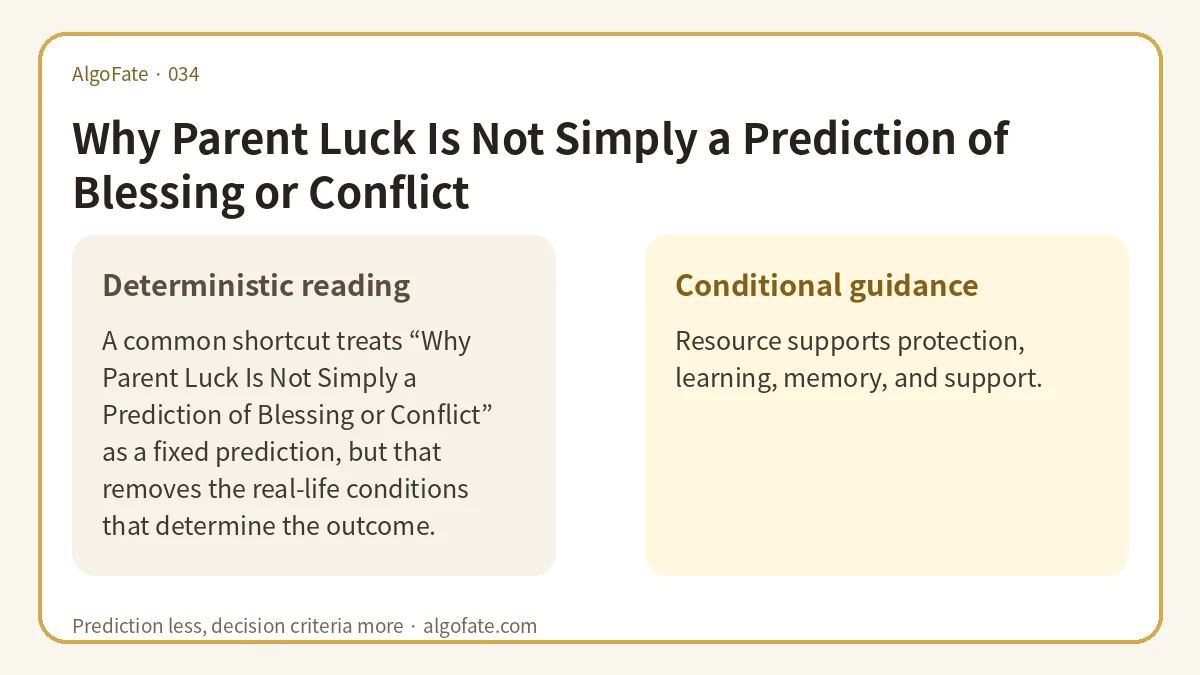Why Parent Luck Is Not Simply a Prediction of Blessing or Conflict