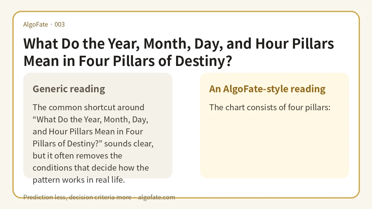 What Do the Year, Month, Day, and Hour Pillars Mean in Four Pillars of Destiny? - 이미지 1