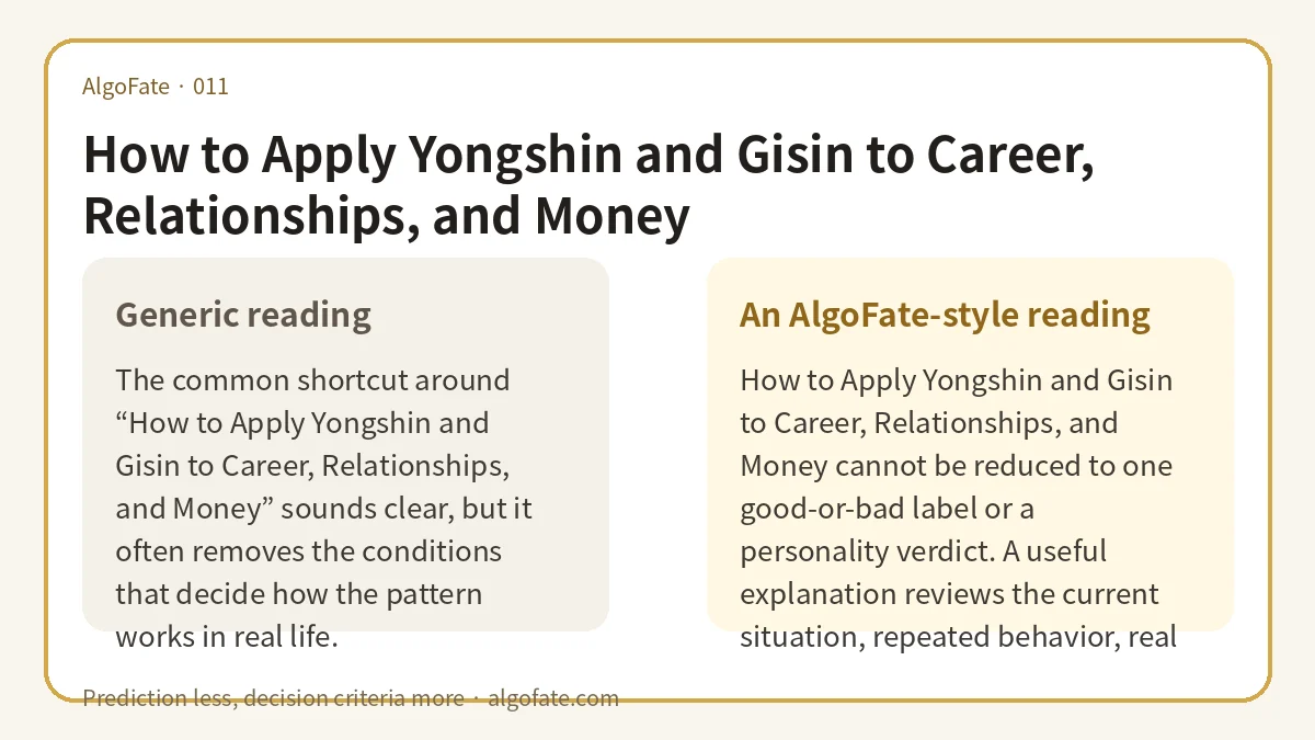 How to Apply Yongshin and Gisin to Career, Relationships, and Money - 이미지 1