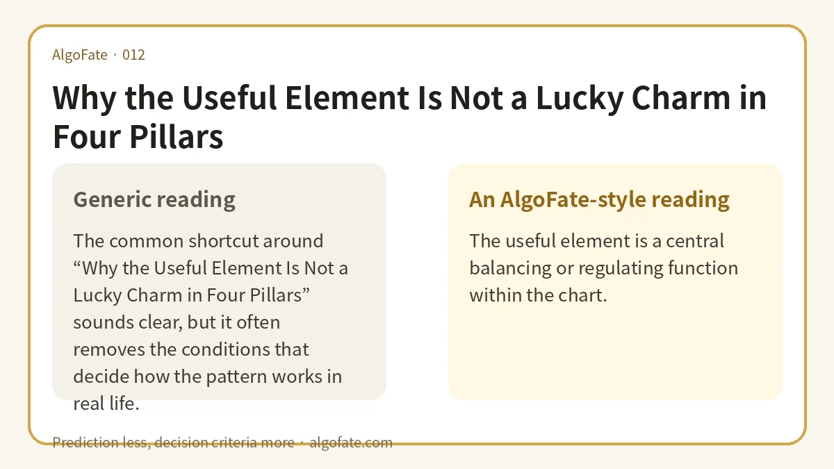 Why the Useful Element Is Not a Lucky Charm in Four Pillars - 이미지 1
