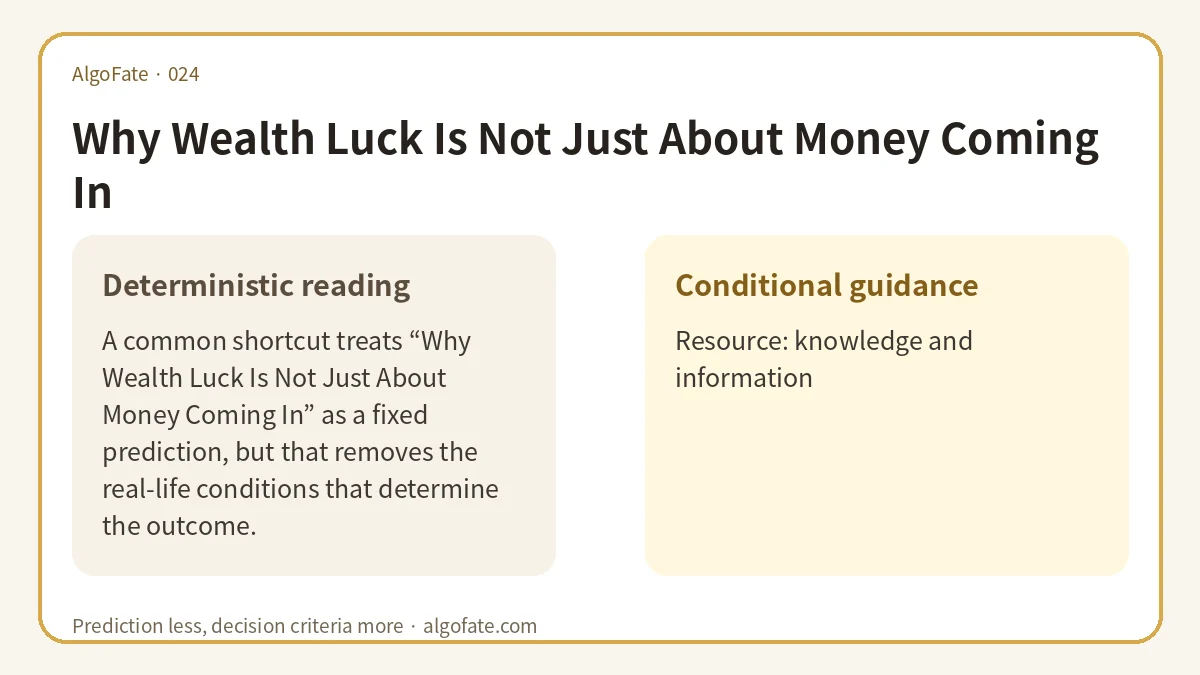 Why Wealth Luck Is Not Just About Money Coming In - 이미지 1
