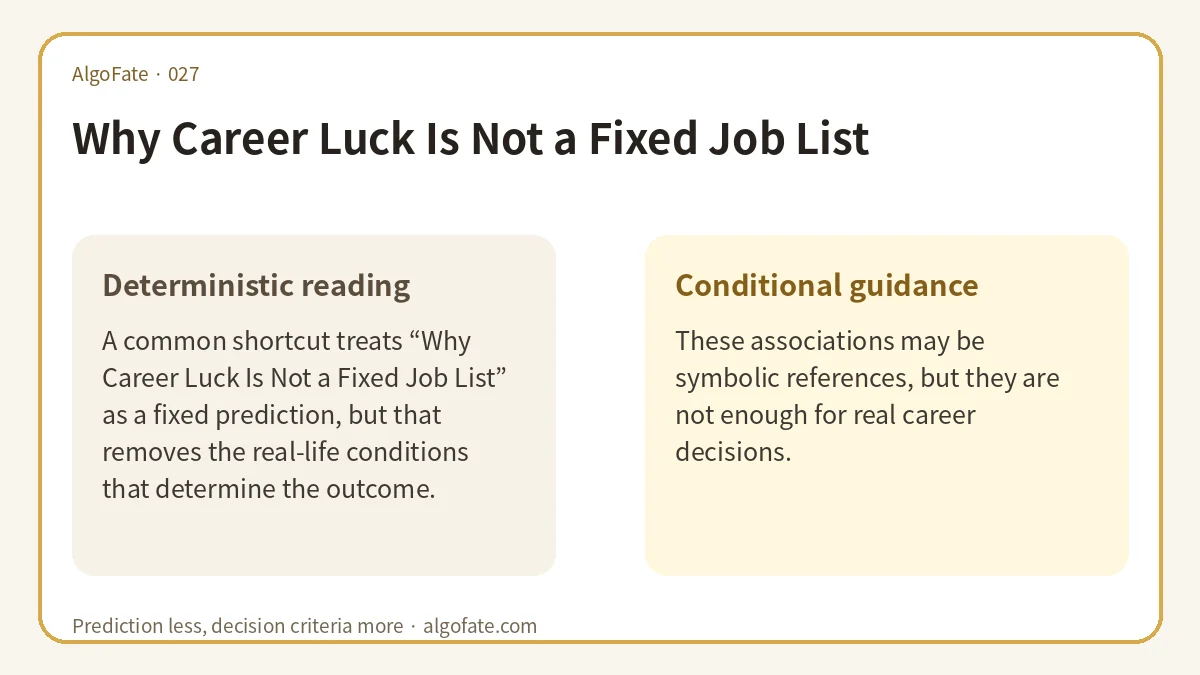 Why Career Luck Is Not a Fixed Job List - 이미지 1