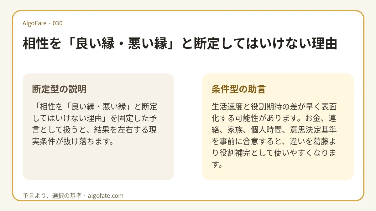 相性を「良い縁・悪い縁」と断定してはいけない理由 - 이미지 1