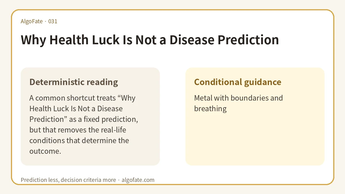 Why Health Luck Is Not a Disease Prediction - 이미지 1