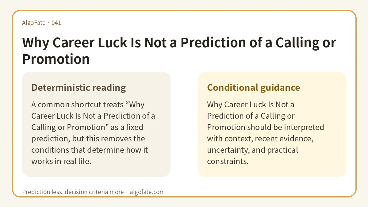 Why Career Luck Is Not a Prediction of a Calling or Promotion - 이미지 1