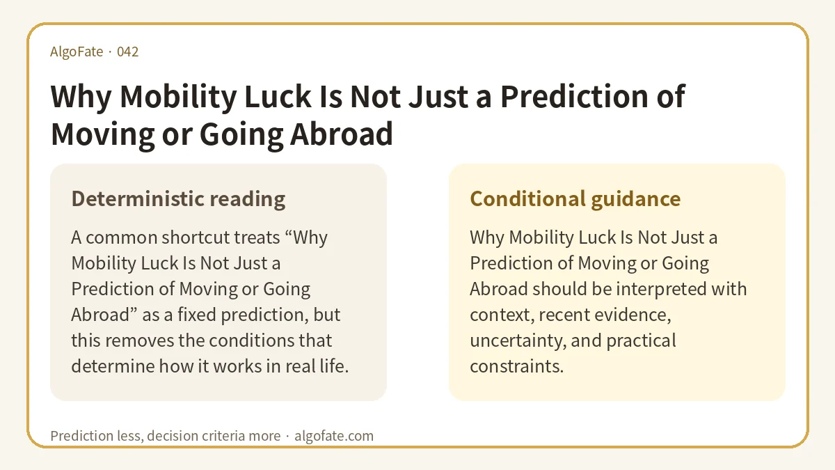 Why Mobility Luck Is Not Just a Prediction of Moving or Going Abroad - 이미지 1
