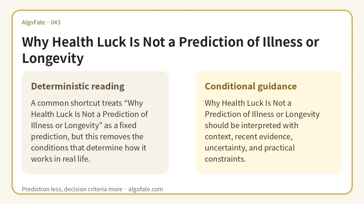 Why Health Luck Is Not a Prediction of Illness or Longevity - 이미지 1
