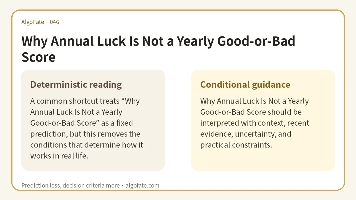 Why Annual Luck Is Not a Yearly Good-or-Bad Score - 이미지 1