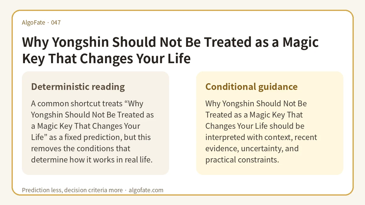 Why Yongshin Should Not Be Treated as a Magic Key That Changes Your Life - 이미지 1