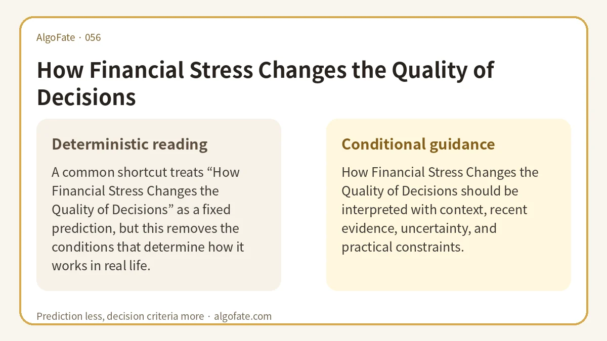 How Financial Stress Changes the Quality of Decisions - 이미지 1