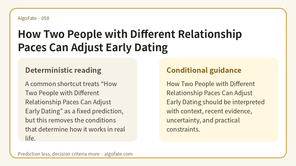 How Two People with Different Relationship Paces Can Adjust Early Dating - 이미지 1