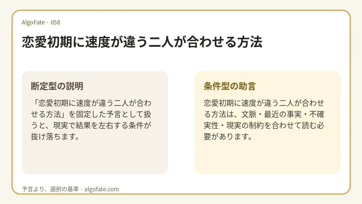 恋愛初期に速度が違う二人が合わせる方法 - 이미지 1