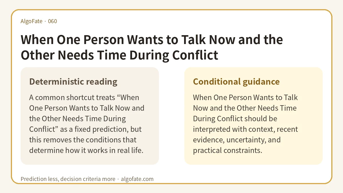 When One Person Wants to Talk Now and the Other Needs Time During Conflict - 이미지 1