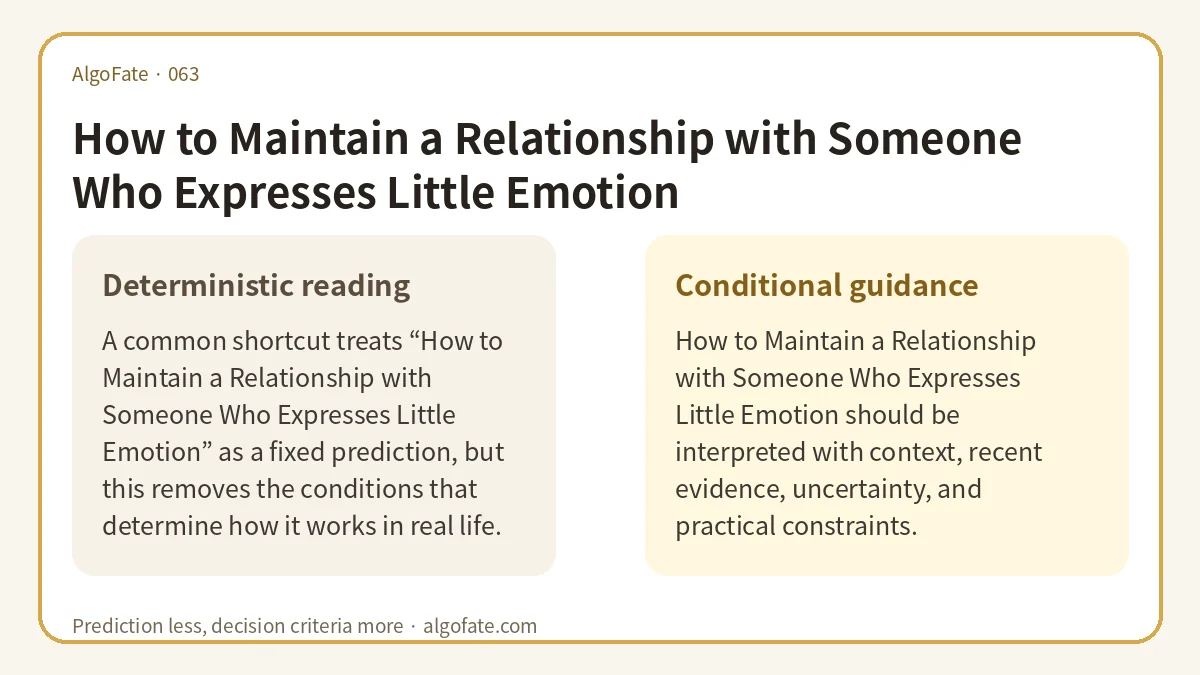 How to Maintain a Relationship with Someone Who Expresses Little Emotion - 이미지 1