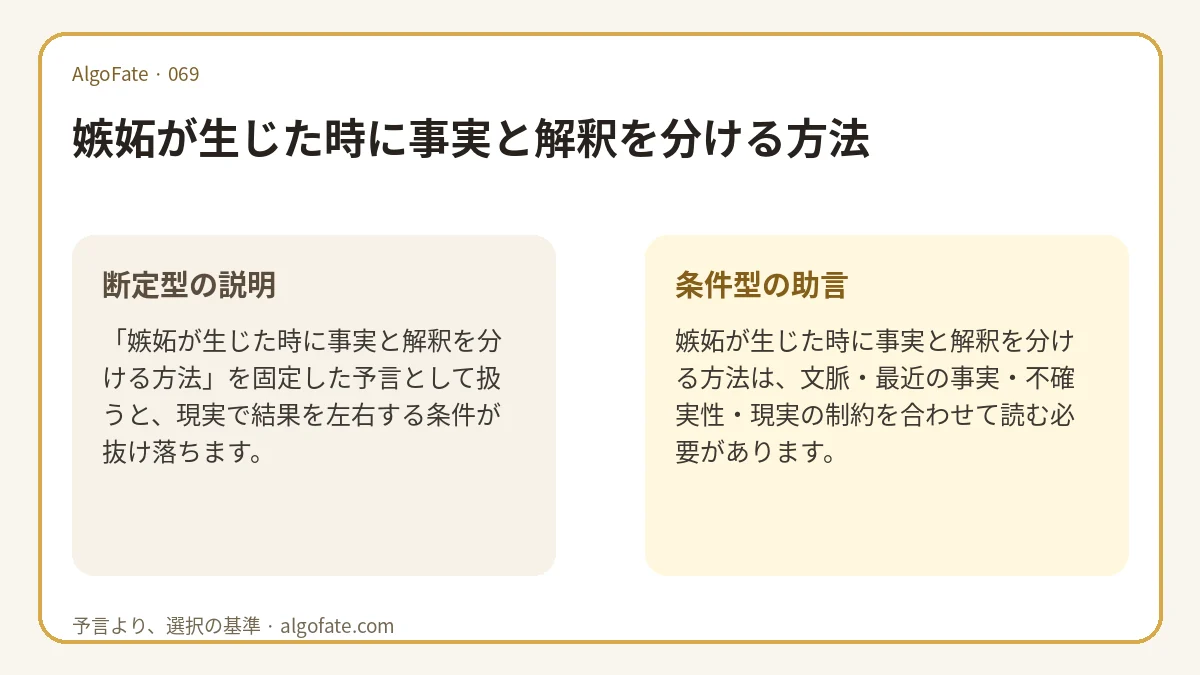 嫉妬が生じた時に事実と解釈を分ける方法 - 이미지 1