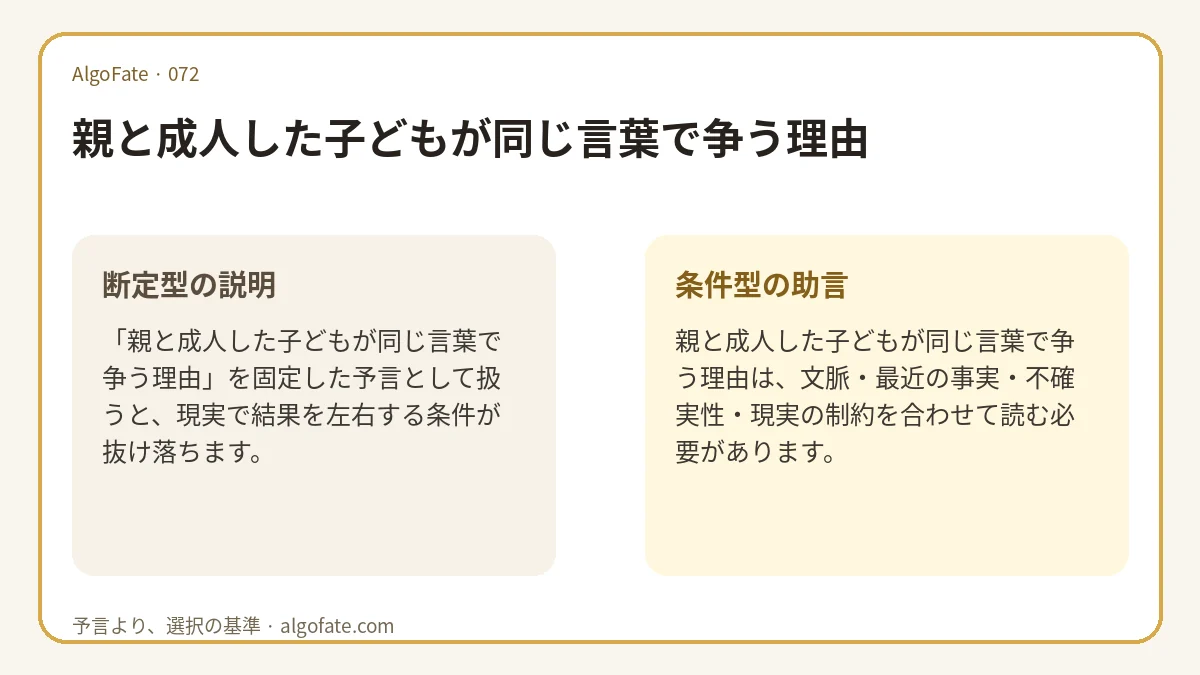 親と成人した子どもが同じ言葉で争う理由 - 이미지 1