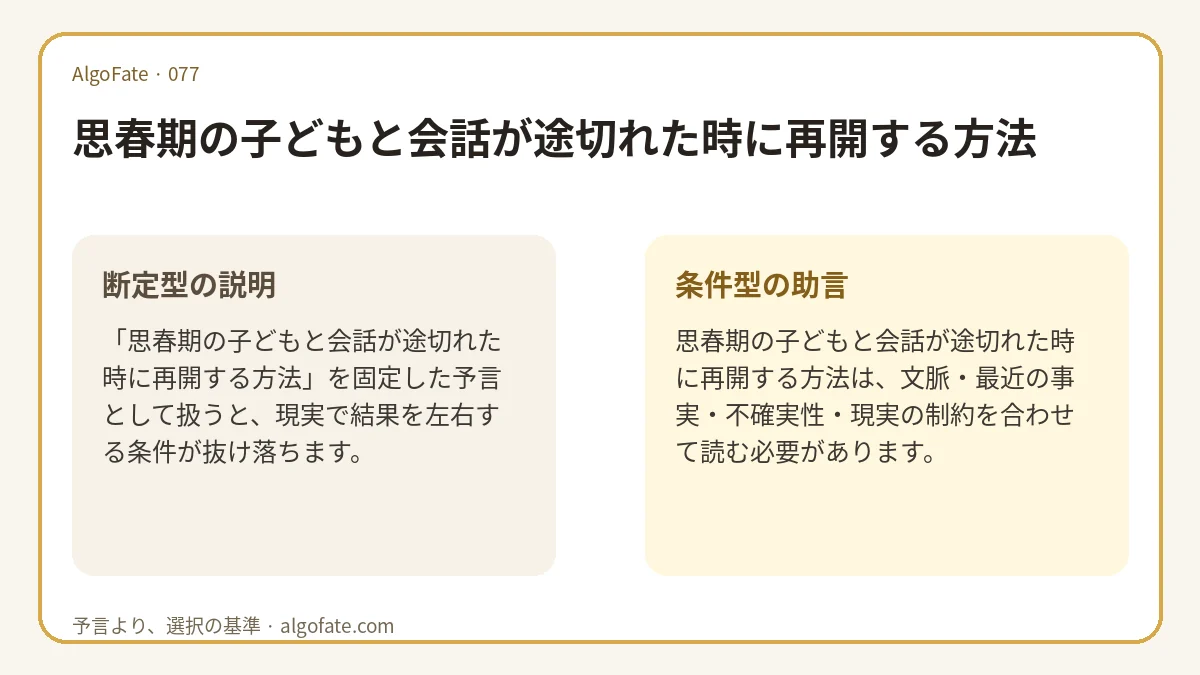 思春期の子どもと会話が途切れた時に再開する方法 - 이미지 1