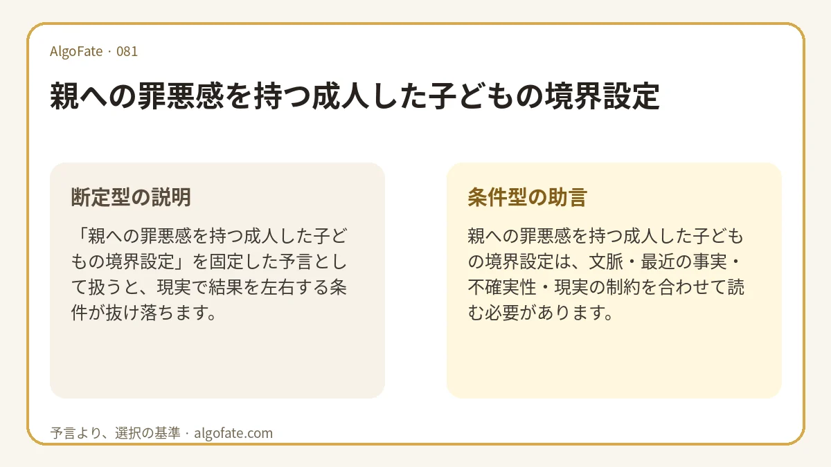 親への罪悪感を持つ成人した子どもの境界設定 - 이미지 1