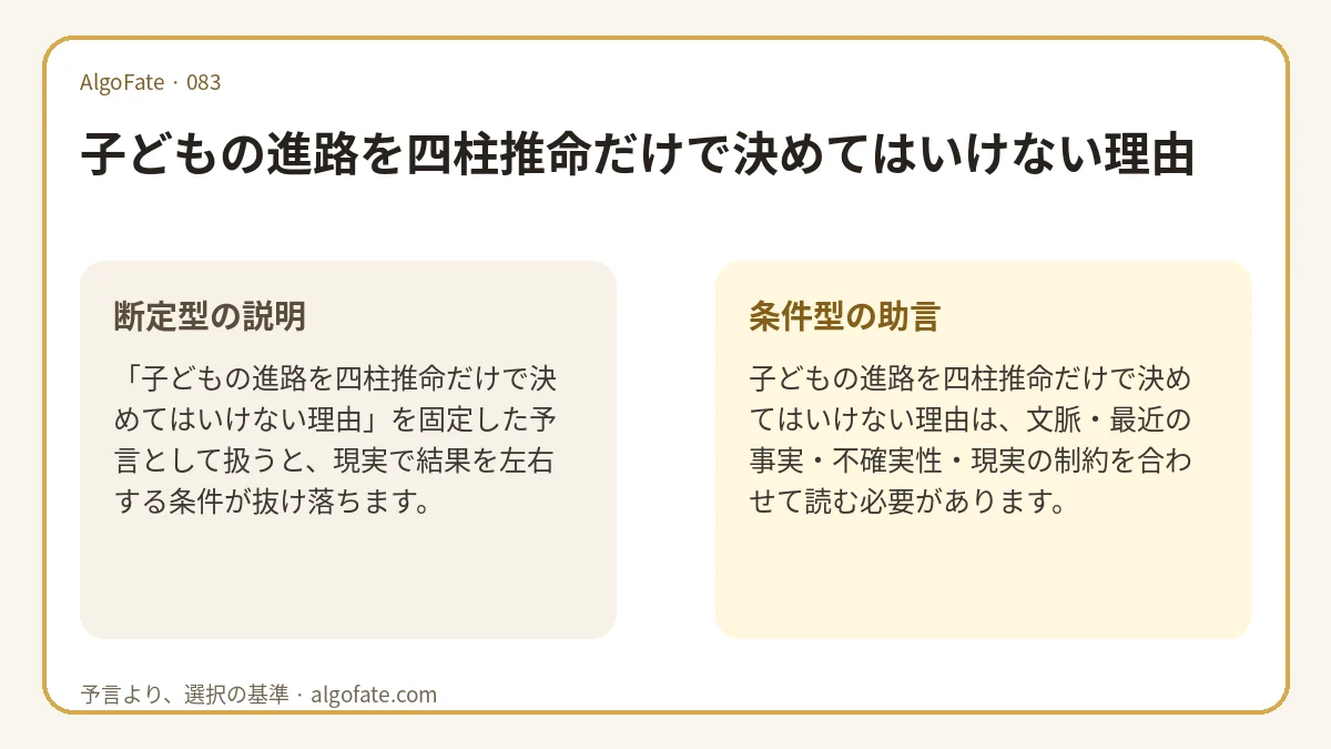 子どもの進路を四柱推命だけで決めてはいけない理由 - 이미지 1
