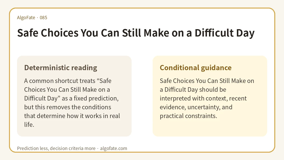 Safe Choices You Can Still Make on a Difficult Day - 이미지 1