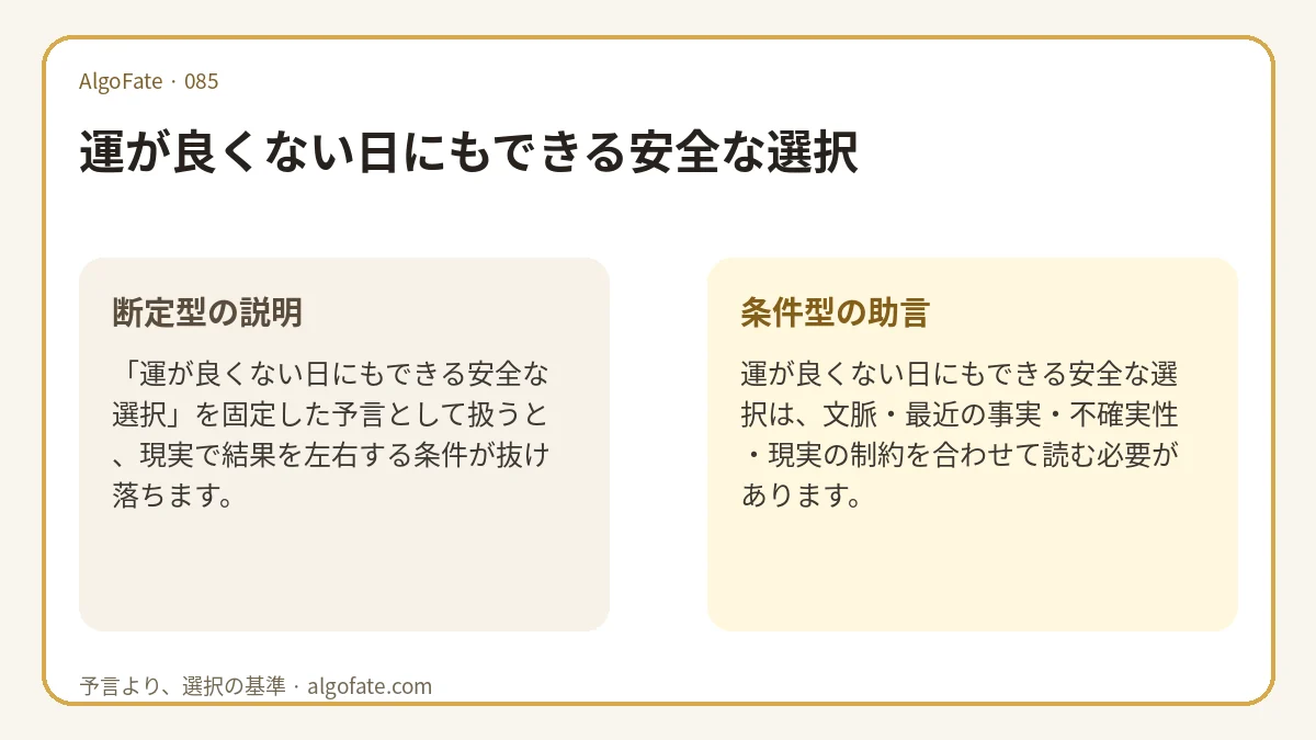 運が良くない日にもできる安全な選択 - 이미지 1