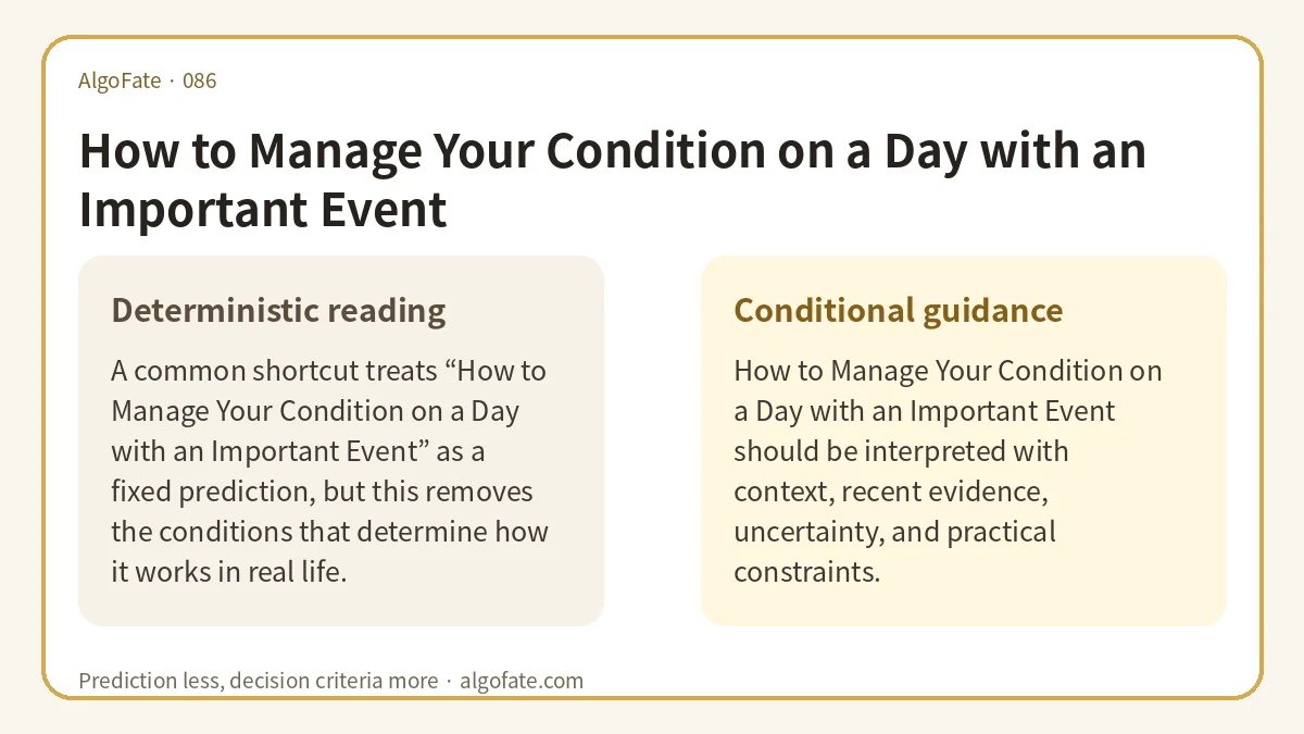 How to Manage Your Condition on a Day with an Important Event - 이미지 1