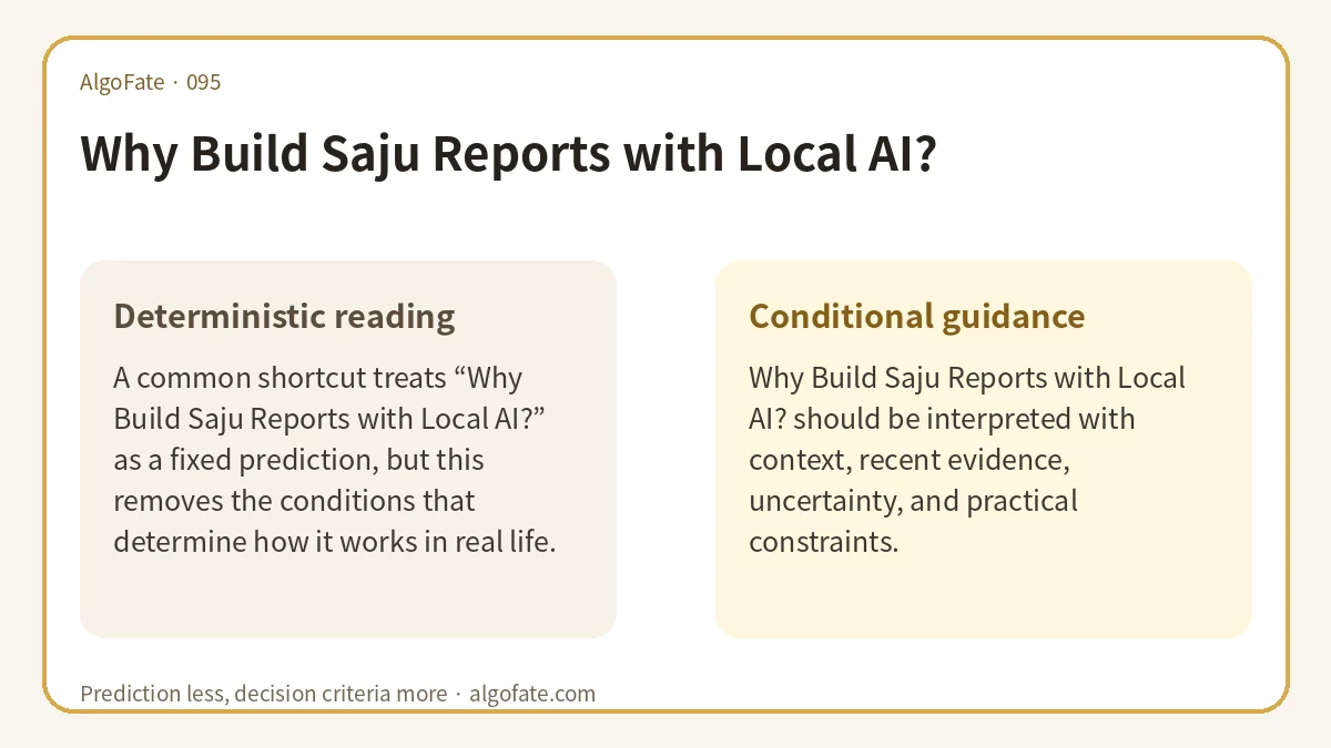 Why Build Saju Reports with Local AI? - 이미지 1