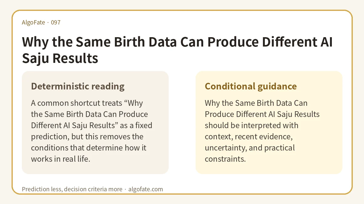 Why the Same Birth Data Can Produce Different AI Saju Results - 이미지 1