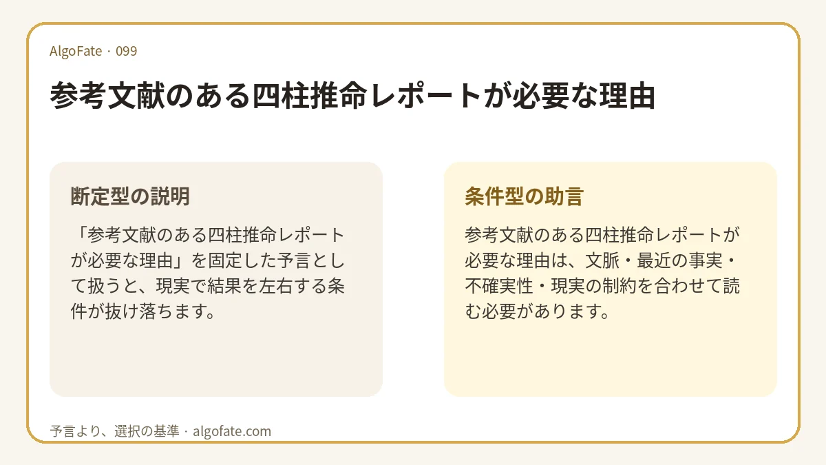 参考文献のある四柱推命レポートが必要な理由 - 이미지 1