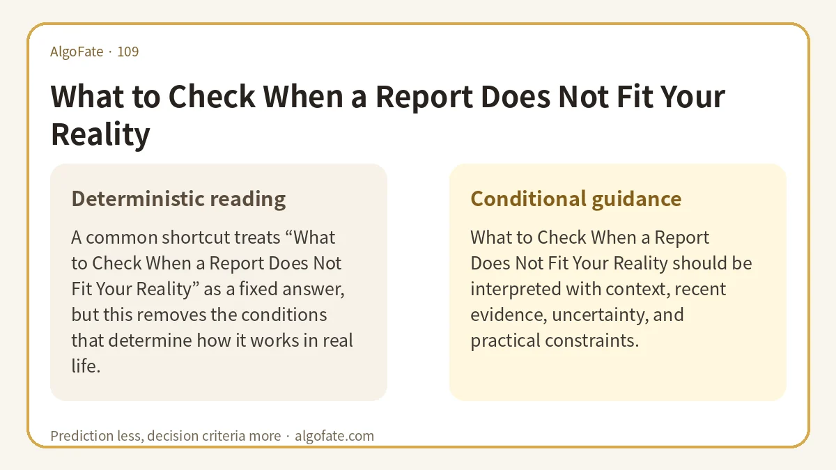 What to Check When a Report Does Not Fit Your Reality - 이미지 1