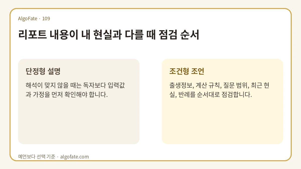 리포트 내용이 내 현실과 다를 때 점검 순서 - 이미지 1