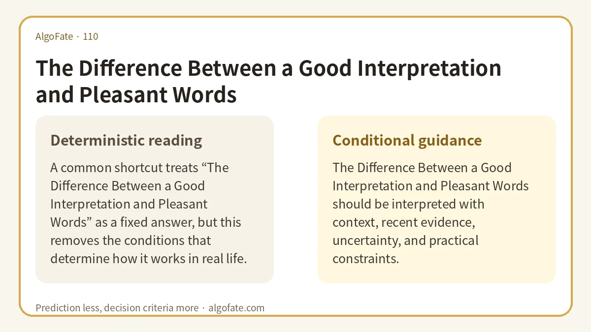 The Difference Between a Good Interpretation and Pleasant Words - 이미지 1