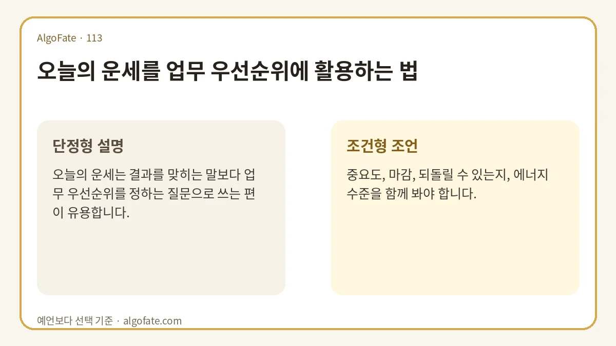 오늘의 운세를 업무 우선순위에 활용하는 법 - 이미지 1