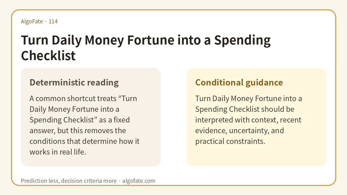 Turn Daily Money Fortune into a Spending Checklist - 이미지 1